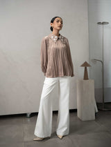 Mayoutfit Andhya Blouse | Blus Wanita Silk Aksen Payet Beads