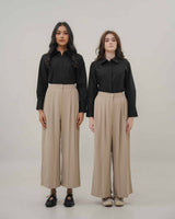 Mayoutfit Saika Pants | Celana Twill Kulot Flare Wanita Lebaran Kondangan Office Look