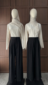 Mayoutfit Saika Pants | Celana Twill Kulot Flare Wanita Lebaran Kondangan Office Look