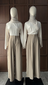 Mayoutfit Saika Pants | Celana Twill Kulot Flare Wanita Lebaran Kondangan Office Look