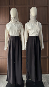 Mayoutfit Saika Pants | Celana Twill Kulot Flare Wanita Lebaran Kondangan Office Look