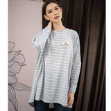 Mayoutfit Evianna Blouse | Atasan Blouse Stripe Oversize Lengan Batwing