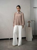 Mayoutfit Andhya Blouse | Blus Wanita Silk Aksen Payet Beads