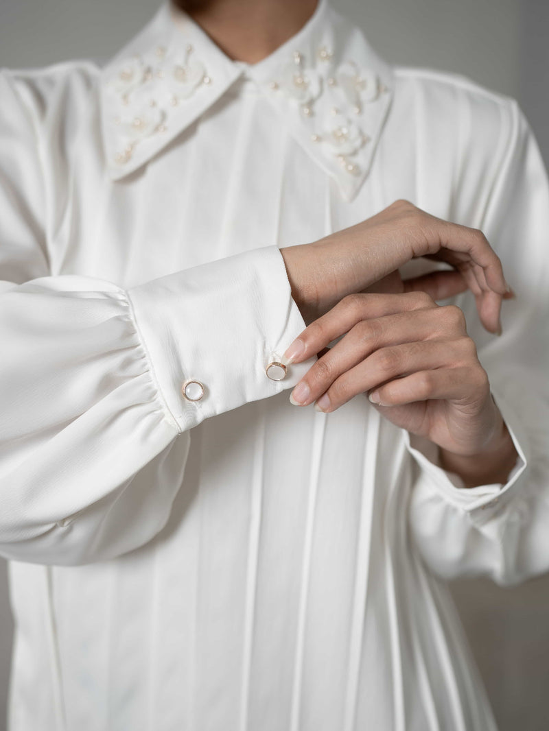 Mayoutfit Andhya Blouse | Blus Wanita Silk Aksen Payet Beads