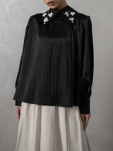 Mayoutfit Andhya Blouse | Blus Wanita Silk Aksen Payet Beads