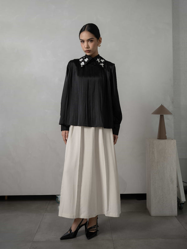 Mayoutfit Andhya Blouse | Blus Wanita Silk Aksen Payet Beads