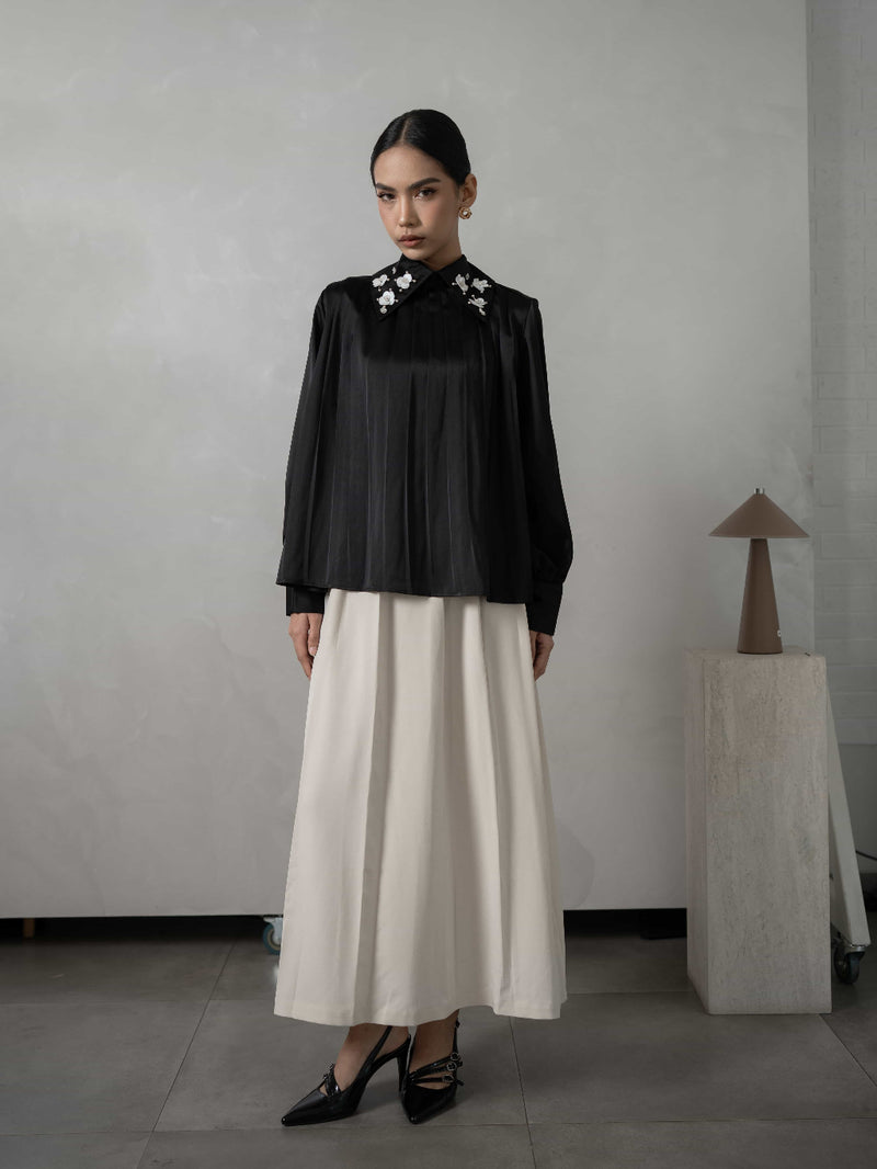 Mayoutfit Andhya Blouse | Blus Wanita Silk Aksen Payet Beads