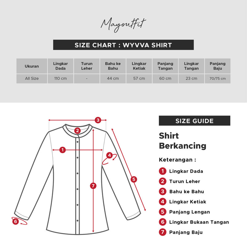Mayoutfit Wyvva Shirt | Atasan Kemeja Basic Salur