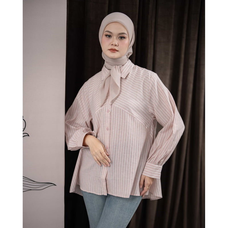 Mayoutfit Wyvva Shirt | Atasan Kemeja Basic Salur
