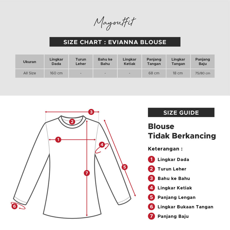 Mayoutfit Evianna Blouse | Atasan Blouse Stripe Oversize Lengan Batwing