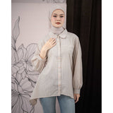Mayoutfit Kayleen Shirt | Atasan Kemeja Flare Salur