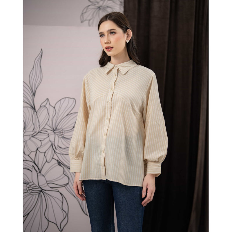 Mayoutfit Wyvva Shirt | Atasan Kemeja Basic Salur