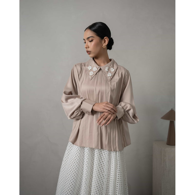 Mayoutfit Andhya Blouse | Blus Wanita Silk Aksen Payet Beads
