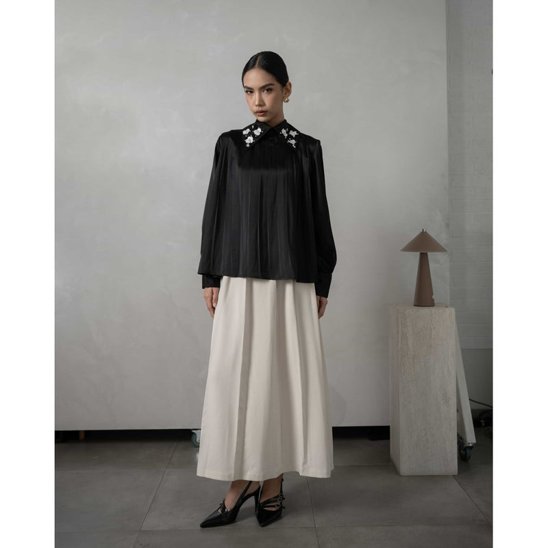 Mayoutfit Andhya Blouse | Blus Wanita Silk Aksen Payet Beads