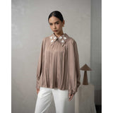 Mayoutfit Andhya Blouse | Blus Wanita Silk Aksen Payet Beads